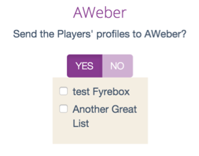 списки тестів Aweber
